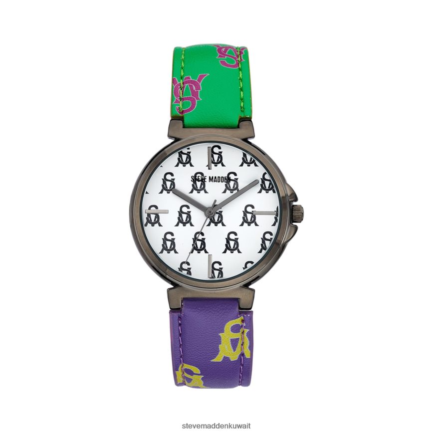 Steve Madden للجنسين ساعة شعار مكدسة متعدد ملحق 6JPNNF829
