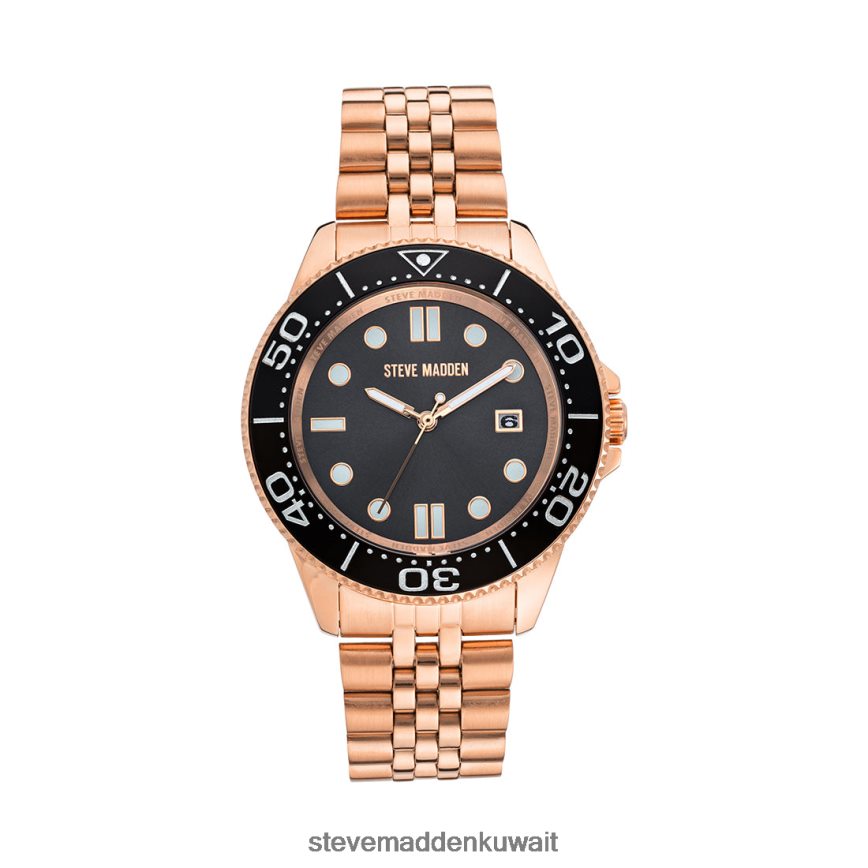 Steve Madden للجنسين ساعة بيان كلاسيكية أسود ملحق 6JPNNF832