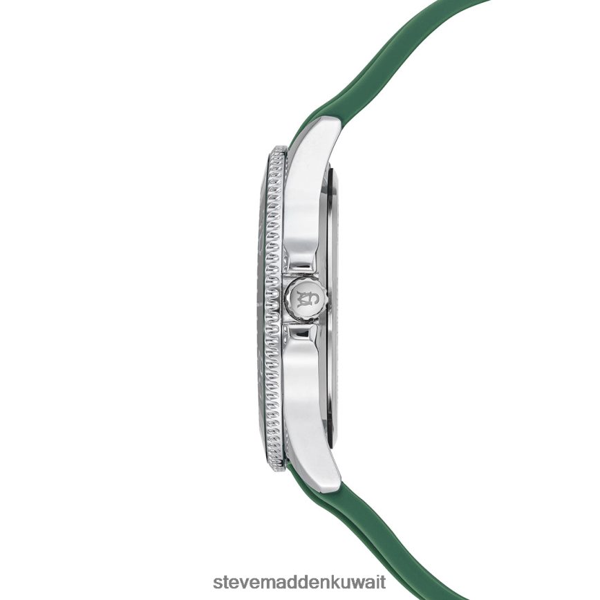 Steve Madden للجنسين ساعة علبة من المينا المطاطية أخضر ملحق 6JPNNF862