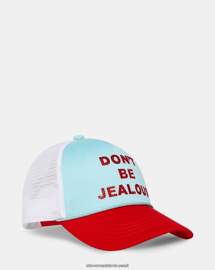 Steve Madden للجنسين لا تغار من قبعة سائق الشاحنة متعدد أزرق ملحق 6JPNNF865