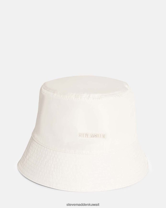 Steve Madden للجنسين قبعة دلو من النايلون أبيض مصفر ملحق 6JPNNF867