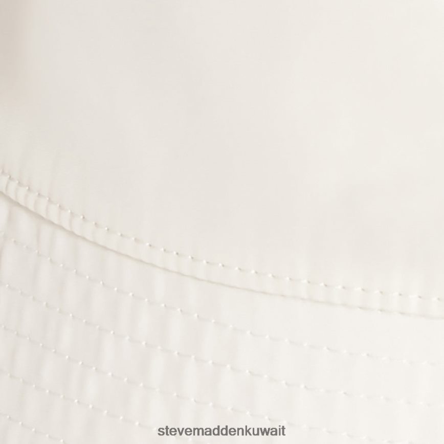 Steve Madden للجنسين قبعة دلو من النايلون أبيض مصفر ملحق 6JPNNF867