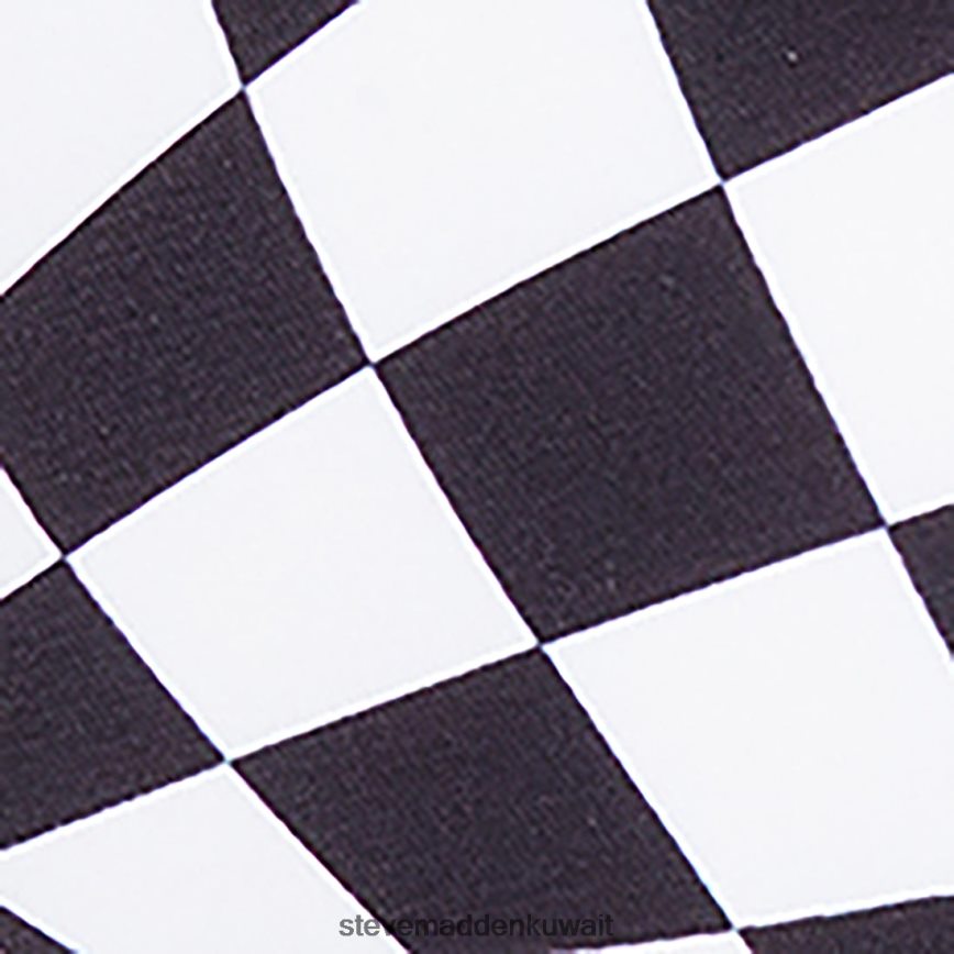 Steve Madden للجنسين قبعة دلو مربعات مشوهة أبيض ملحق 6JPNNF875