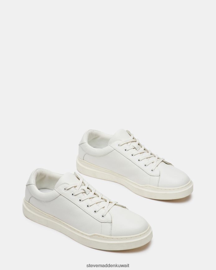 Steve Madden رجال تيلتون جلد أبيض أحذية 6JPNNF896