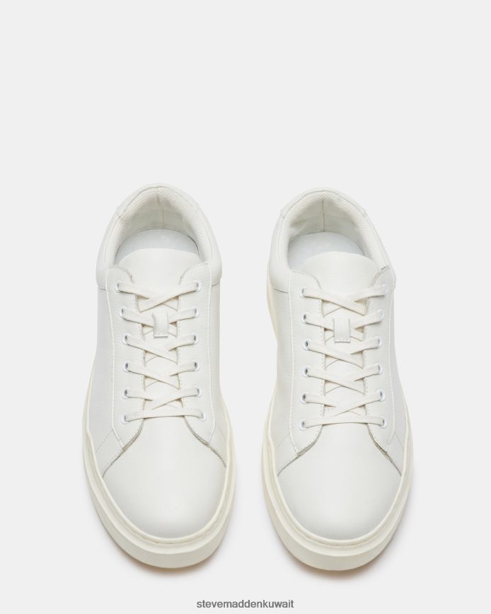 Steve Madden رجال تيلتون جلد أبيض أحذية 6JPNNF896
