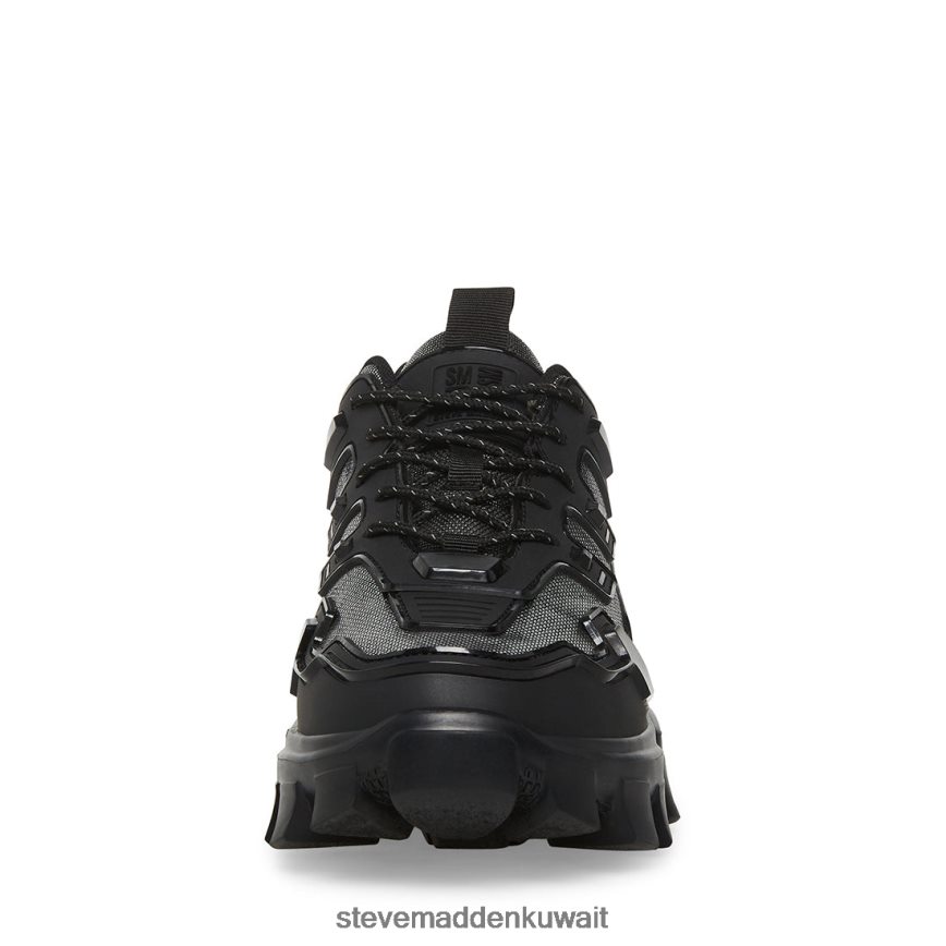 Steve Madden رجال بونس الفضة السوداء أحذية 6JPNNF899