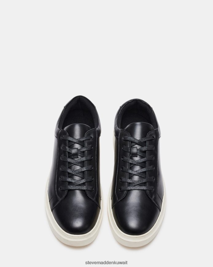 Steve Madden رجال تيلتون جلد أسود أحذية 6JPNNF901