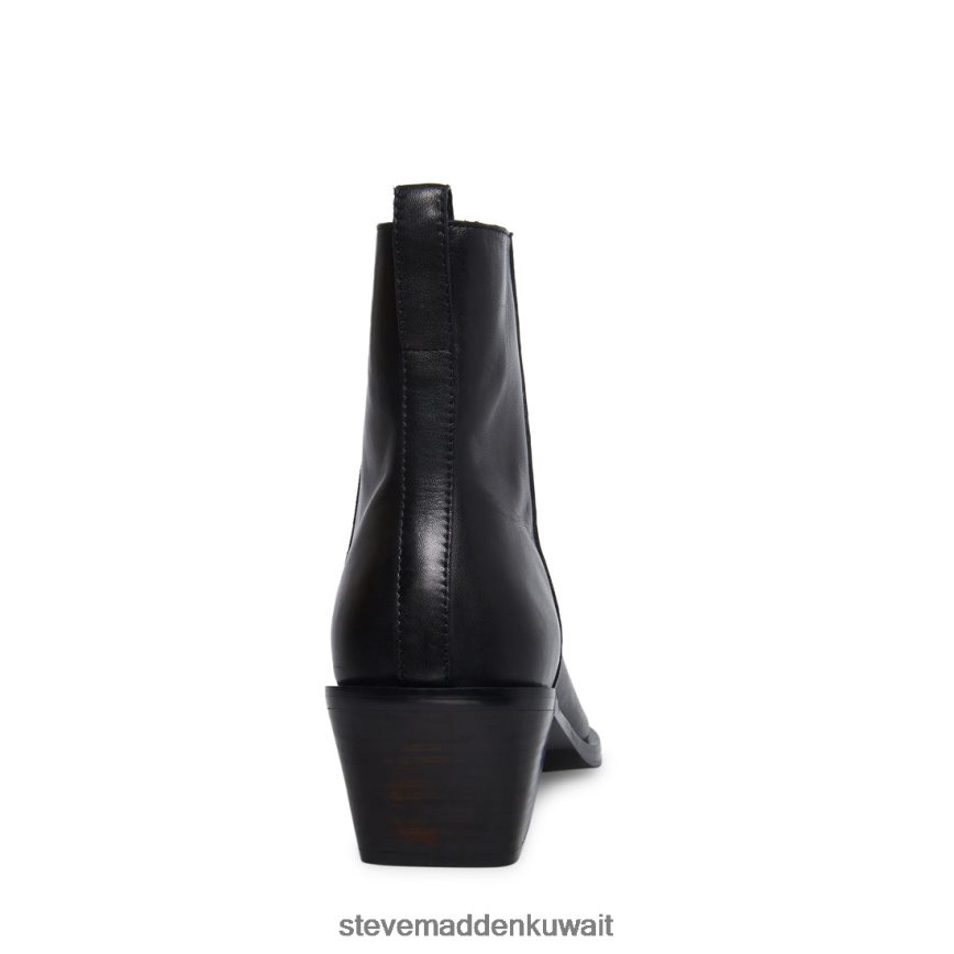 Steve Madden رجال ريتشي جلد أسود أحذية 6JPNNF929
