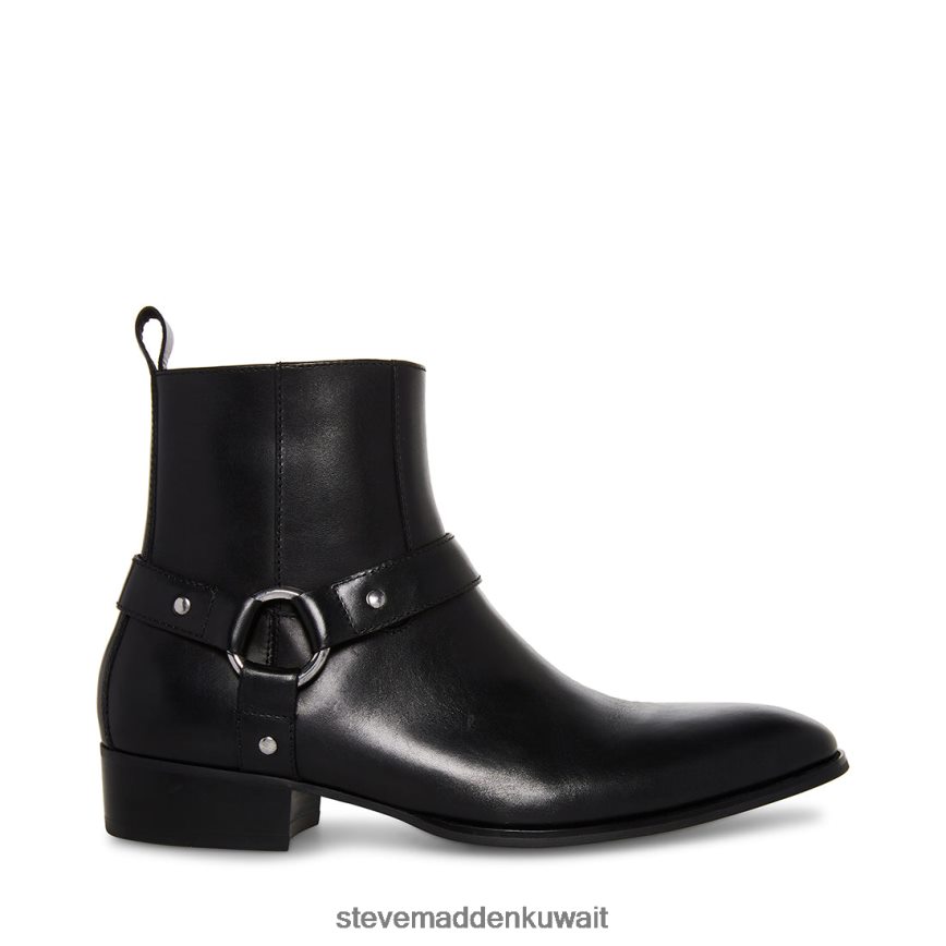 Steve Madden رجال اندفاع جلد أسود أحذية 6JPNNF932