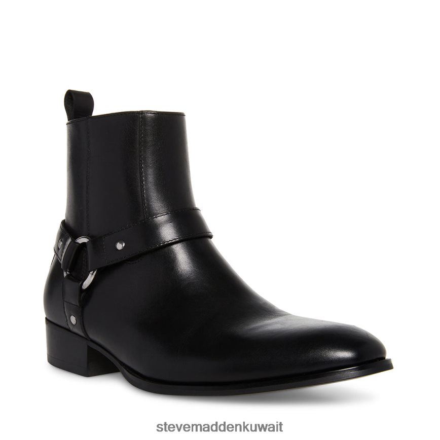 Steve Madden رجال اندفاع جلد أسود أحذية 6JPNNF932