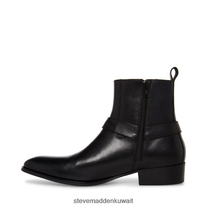 Steve Madden رجال اندفاع جلد أسود أحذية 6JPNNF932