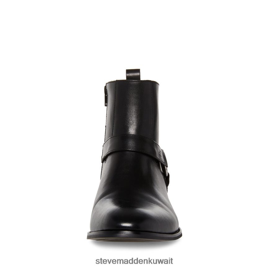 Steve Madden رجال اندفاع جلد أسود أحذية 6JPNNF932