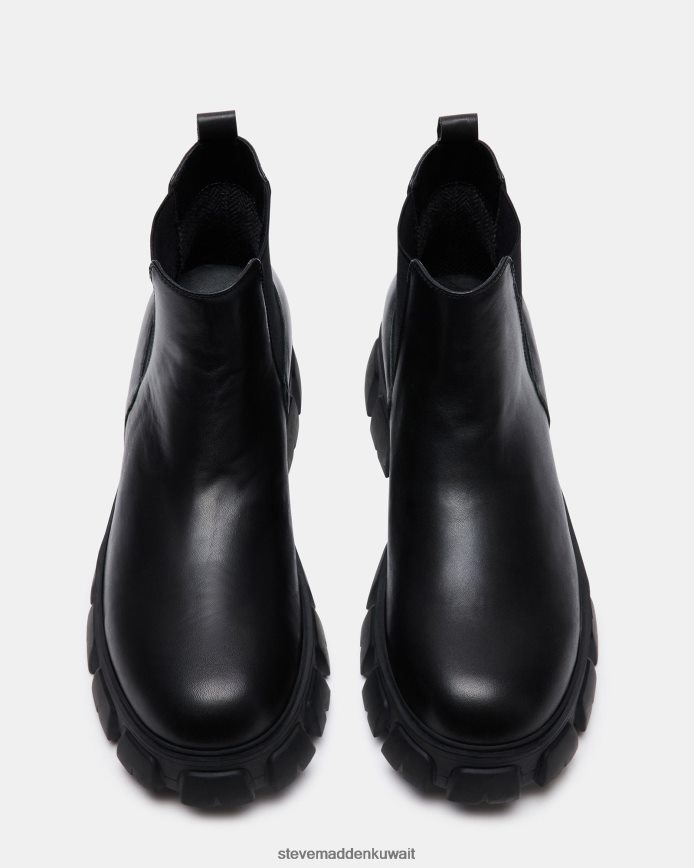 Steve Madden رجال كوبا جلد أسود أحذية 6JPNNF934