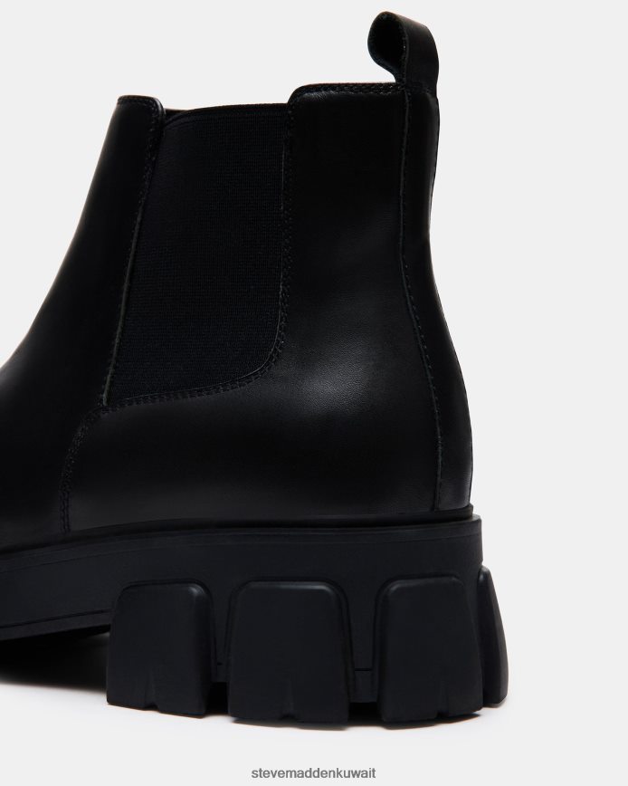 Steve Madden رجال كوبا جلد أسود أحذية 6JPNNF934