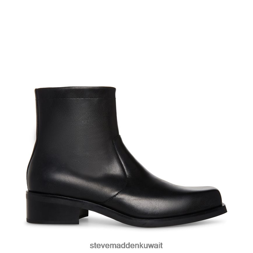 Steve Madden رجال ليونيل جلد أسود أحذية 6JPNNF938