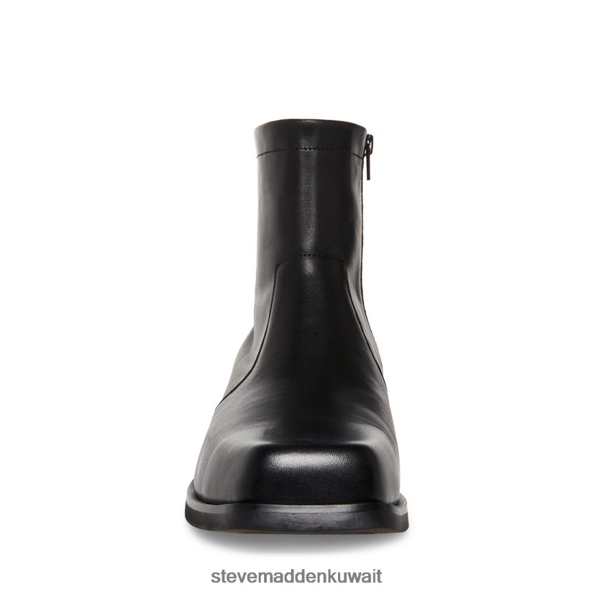 Steve Madden رجال ليونيل جلد أسود أحذية 6JPNNF938