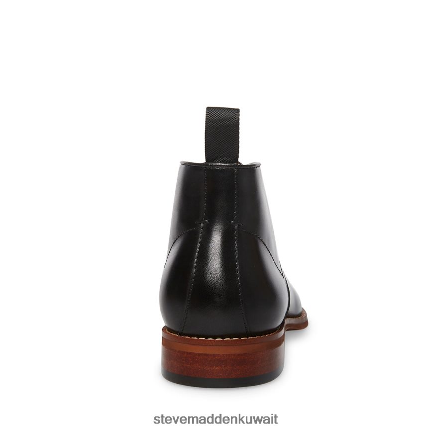 Steve Madden رجال فافيان جلد أسود أحذية 6JPNNF941