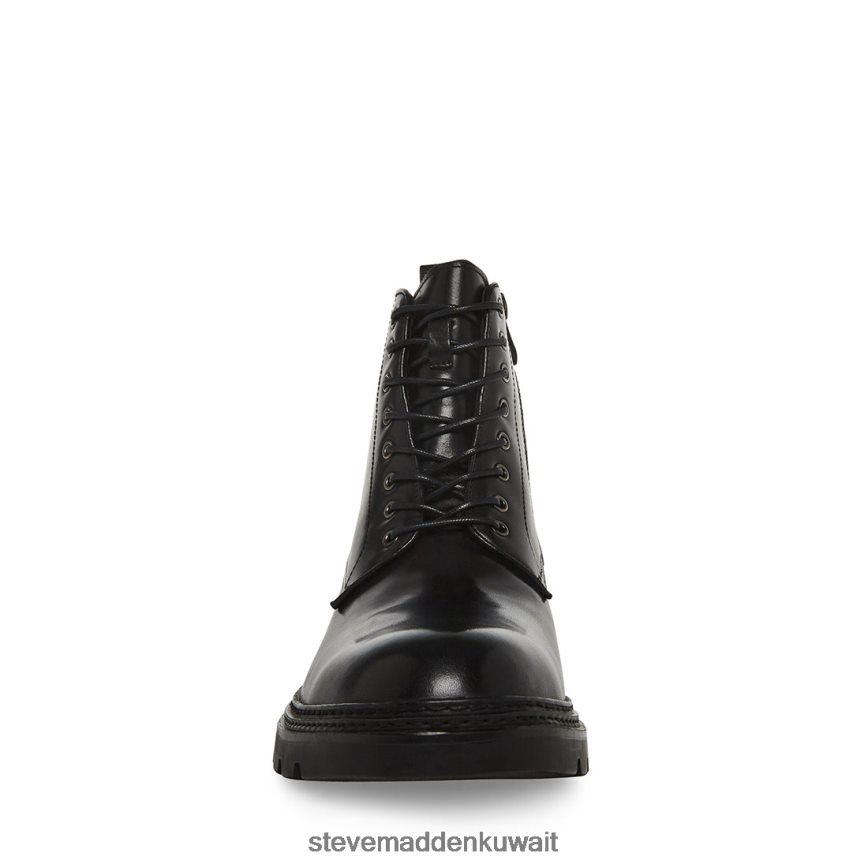 Steve Madden رجال جيسي جلد أسود أحذية 6JPNNF955