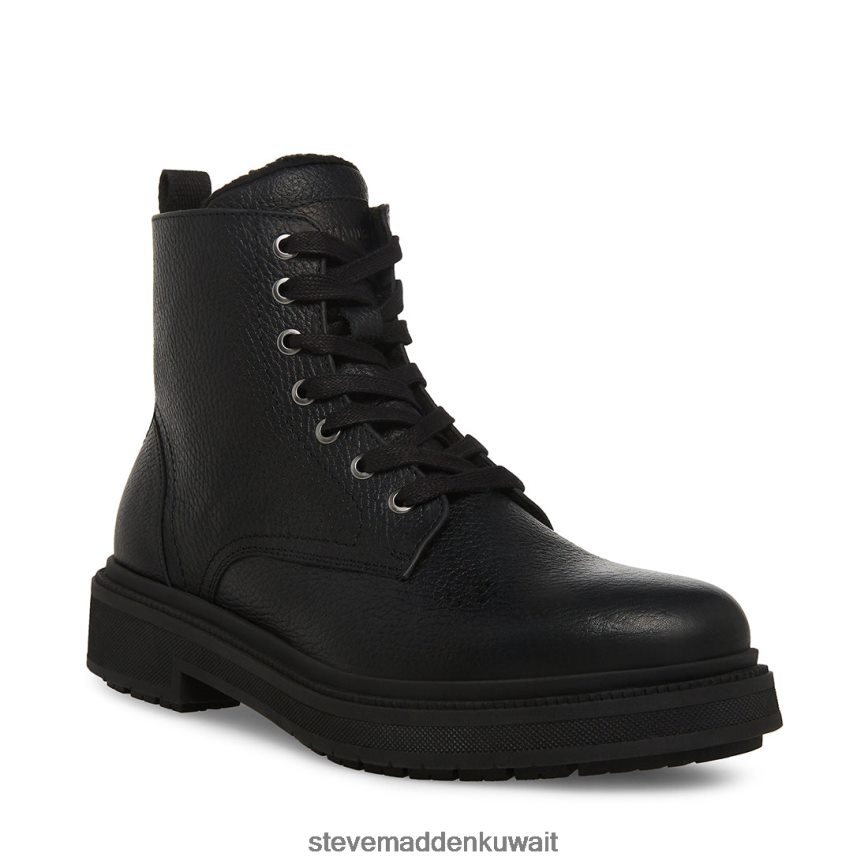 Steve Madden رجال دينالي جلد أسود أحذية 6JPNNF960