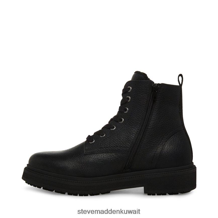 Steve Madden رجال دينالي جلد أسود أحذية 6JPNNF960