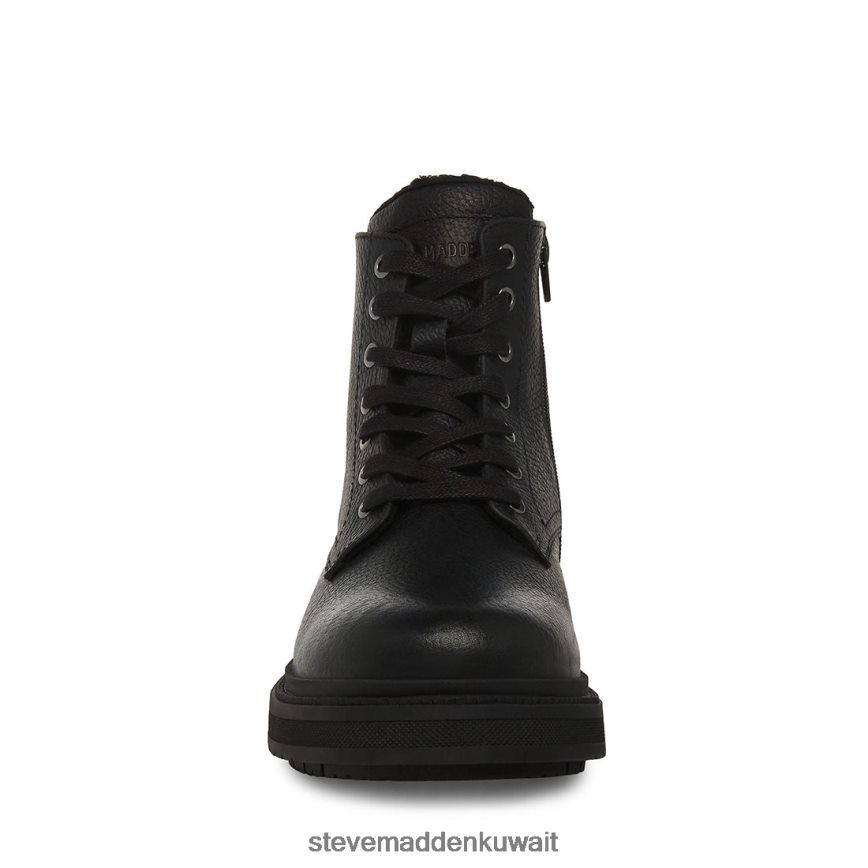 Steve Madden رجال دينالي جلد أسود أحذية 6JPNNF960