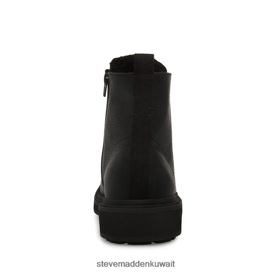 Steve Madden رجال دينالي جلد أسود أحذية 6JPNNF960