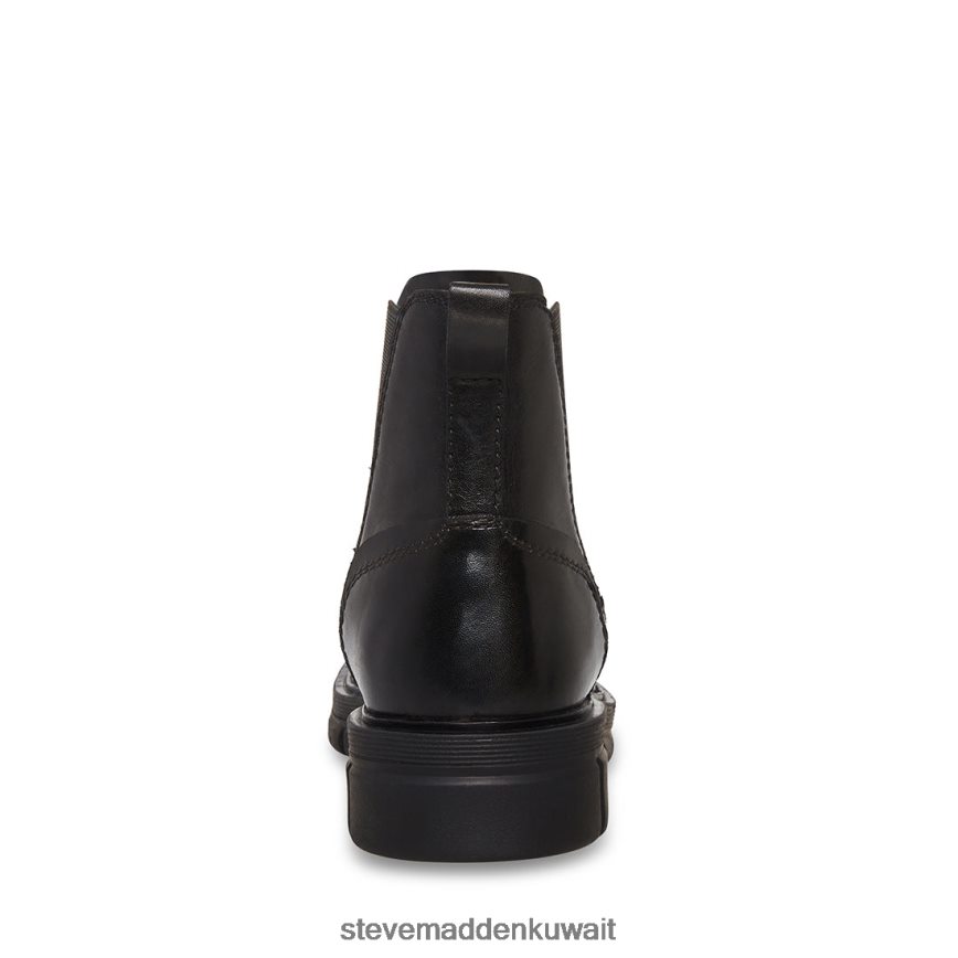 Steve Madden رجال أدونيس جلد أسود أحذية 6JPNNF969