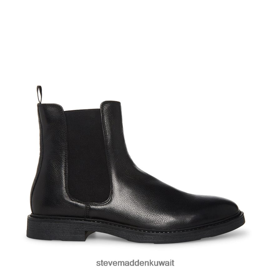 Steve Madden رجال بيدرو جلد أسود أحذية 6JPNNF971