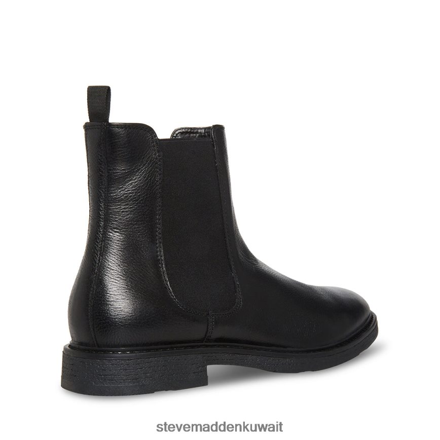 Steve Madden رجال بيدرو جلد أسود أحذية 6JPNNF971
