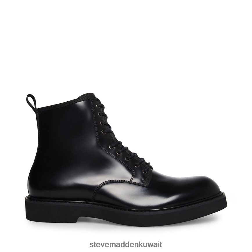 Steve Madden رجال أدريان جلد أسود أحذية 6JPNNF975
