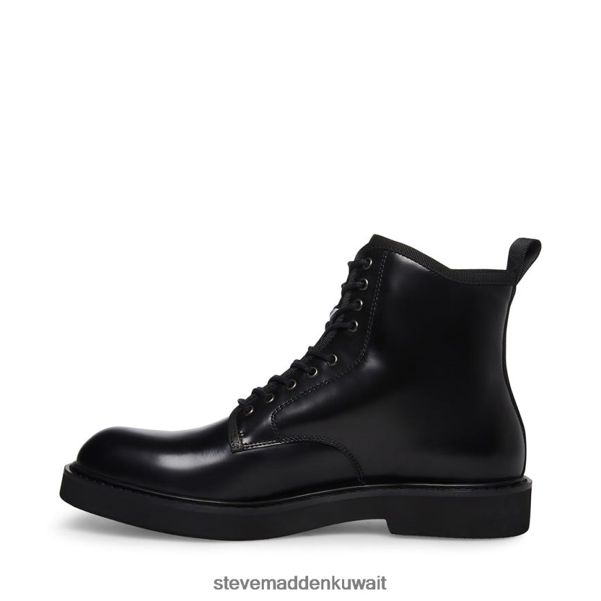 Steve Madden رجال أدريان جلد أسود أحذية 6JPNNF975