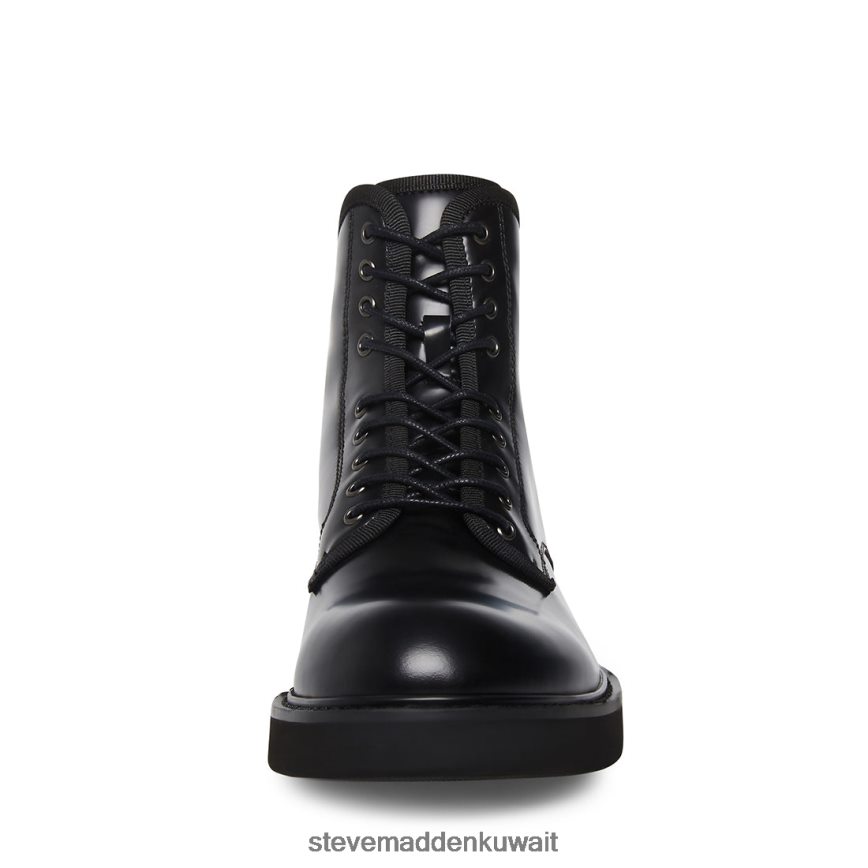Steve Madden رجال أدريان جلد أسود أحذية 6JPNNF975