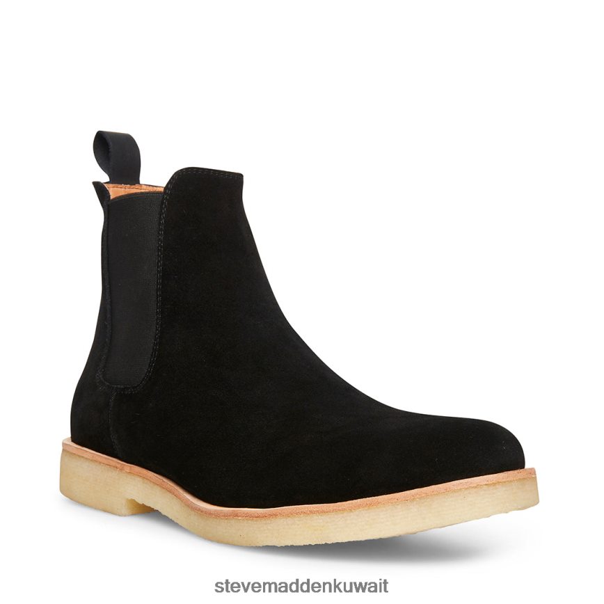 Steve Madden رجال ويلشاير جلد الغزال الأسود أحذية 6JPNNF977