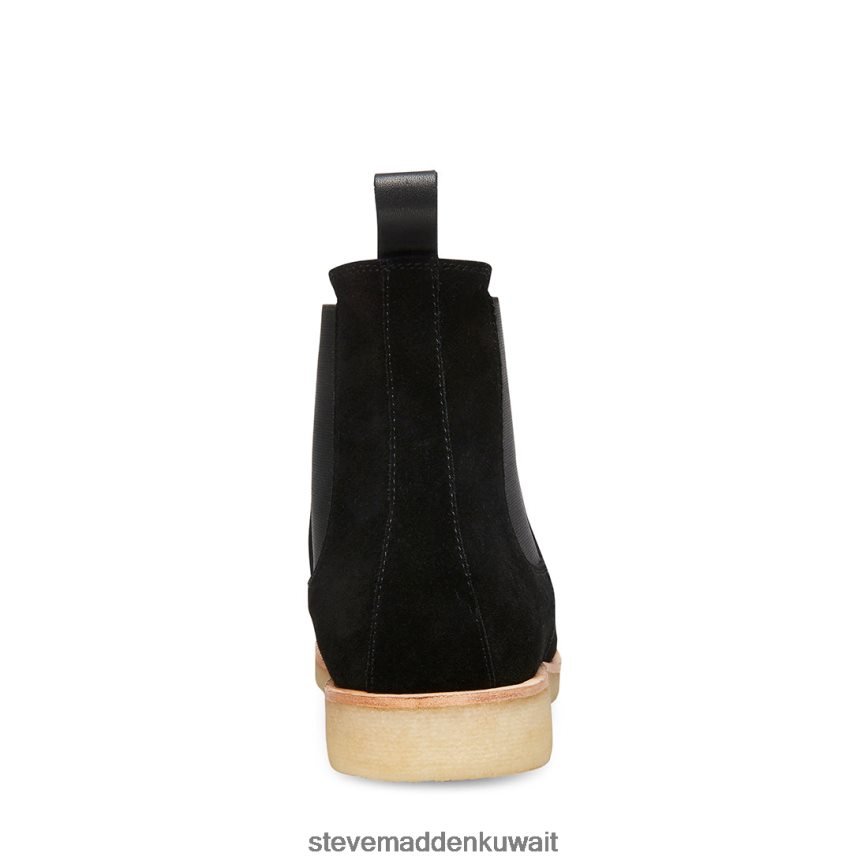 Steve Madden رجال ويلشاير جلد الغزال الأسود أحذية 6JPNNF977
