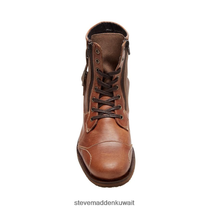 Steve Madden رجال مسار جانبي جلد الكونياك أحذية 6JPNNF978