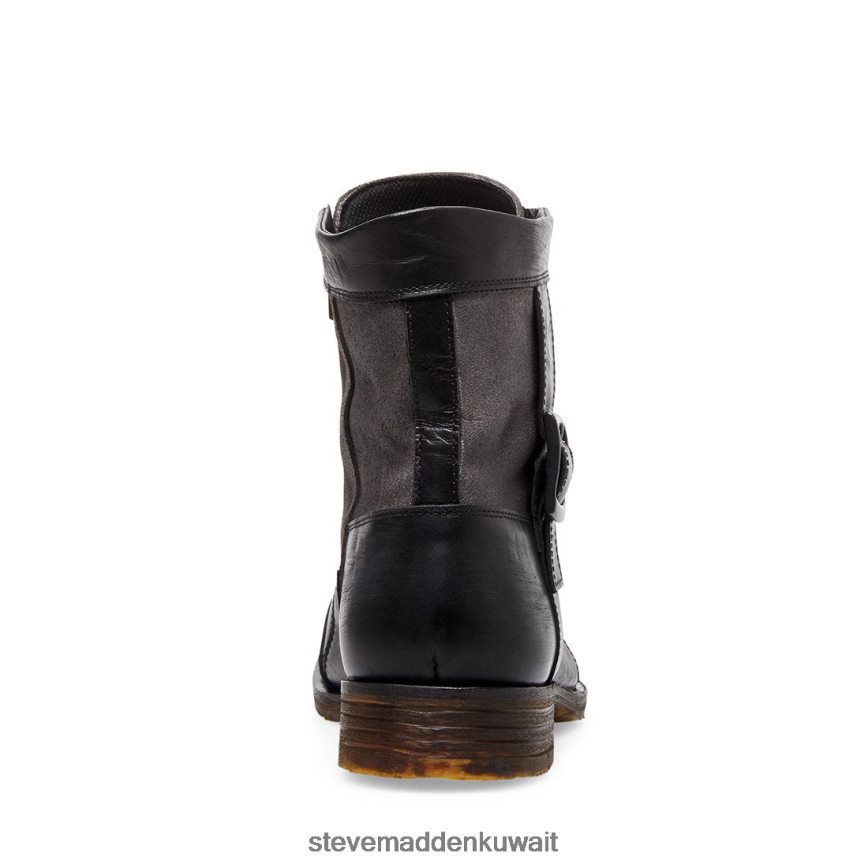 Steve Madden رجال مسار جانبي جلد أسود أحذية 6JPNNF979
