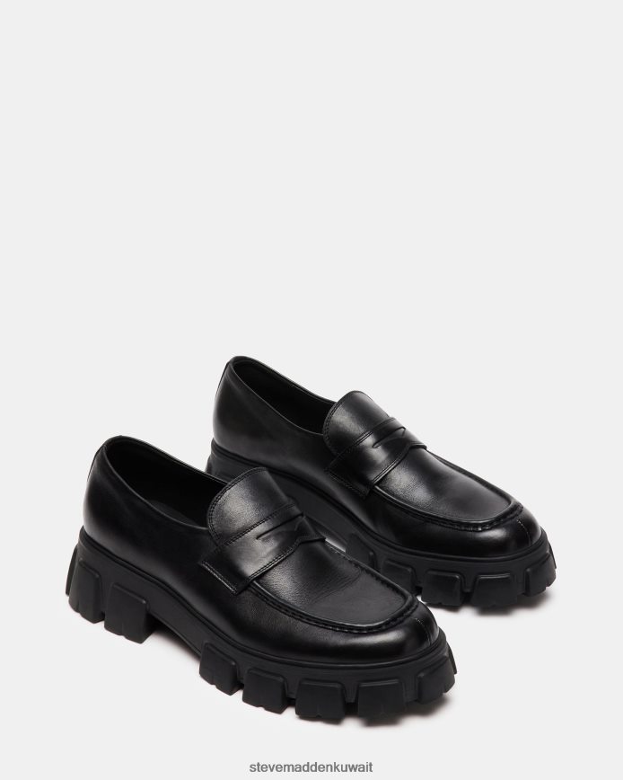 Steve Madden رجال سنترو جلد أسود أحذية 6JPNNF982