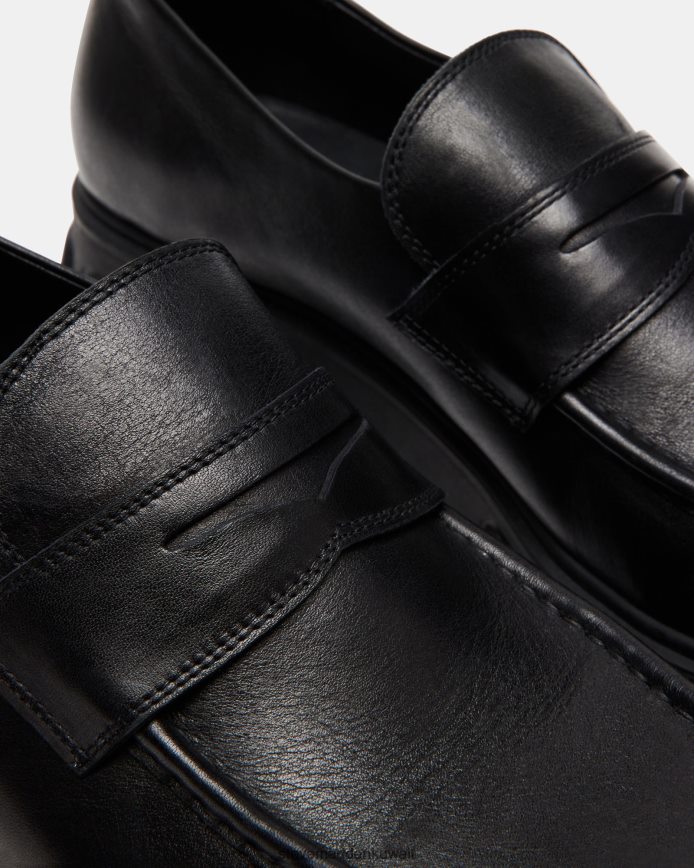 Steve Madden رجال سنترو جلد أسود أحذية 6JPNNF982