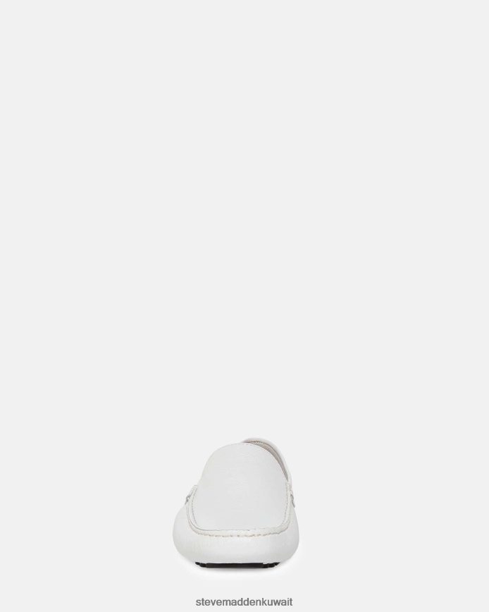 Steve Madden رجال بيرغامو جلد أبيض أحذية 6JPNNF989