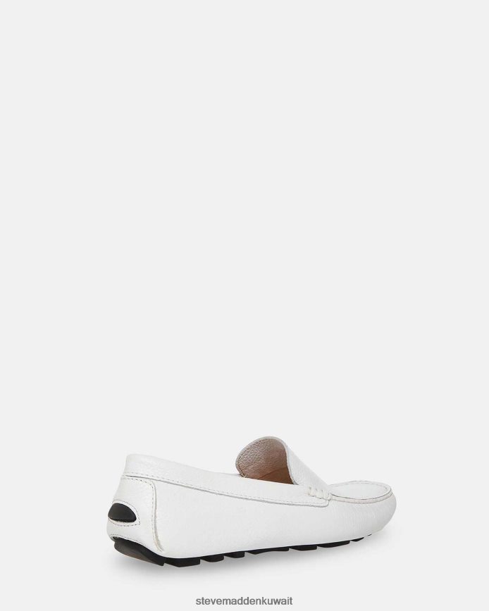 Steve Madden رجال بيرغامو جلد أبيض أحذية 6JPNNF989