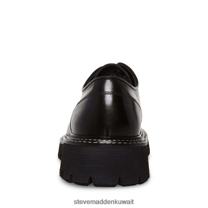 Steve Madden رجال زيلين جلد أسود أحذية 6JPNNF993