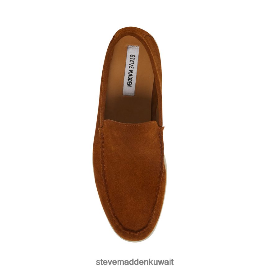 Steve Madden رجال لاركن من جلد الغزال كونياك أحذية 6JPNNF994