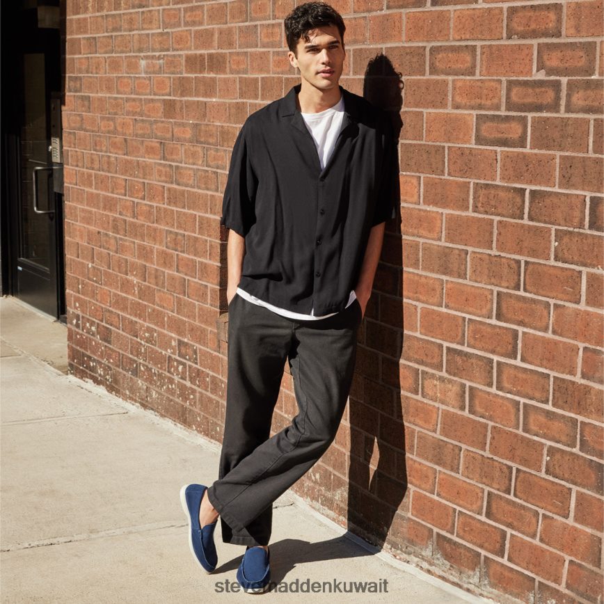 Steve Madden رجال لاركن جلد الغزال البحرية أحذية 6JPNNF995