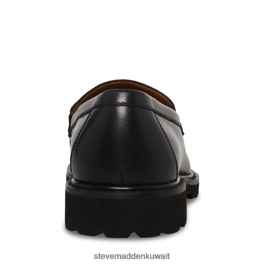 Steve Madden رجال كيان جلد أسود أحذية 6JPNNF996