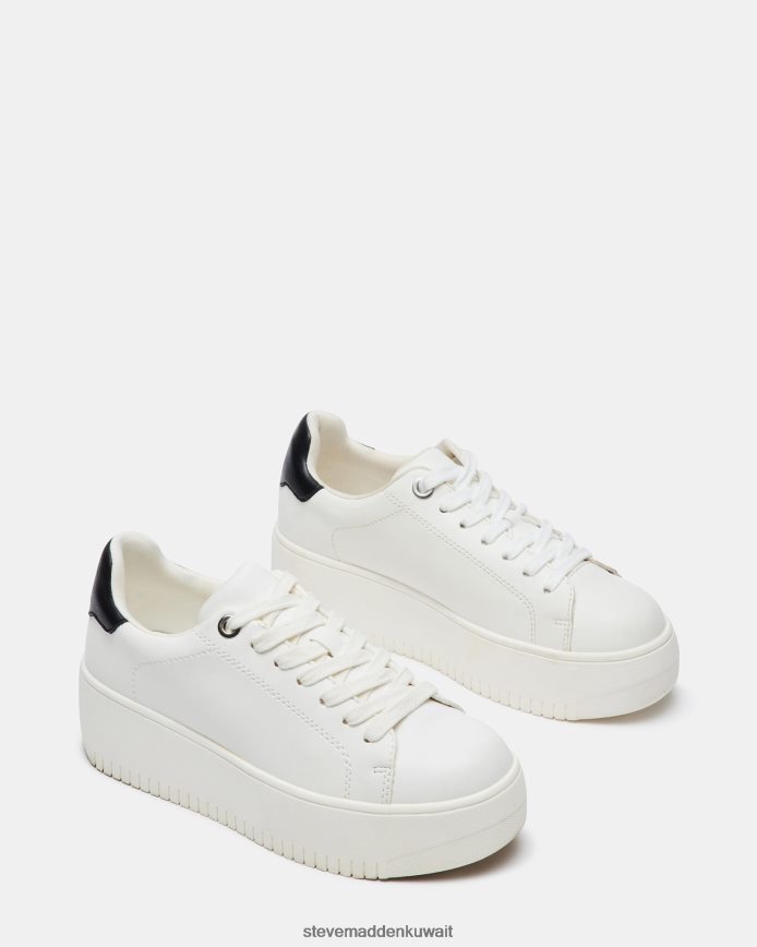 Steve Madden نحيف Rockaway أبيض أسود أحذية 6JPNNF232
