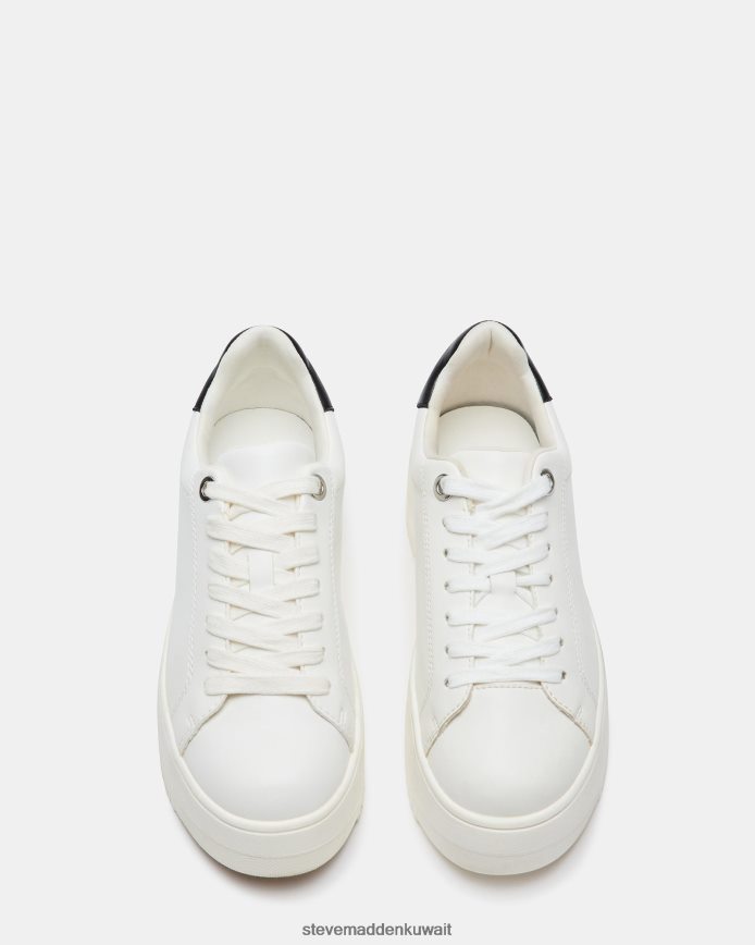 Steve Madden نحيف Rockaway أبيض أسود أحذية 6JPNNF232