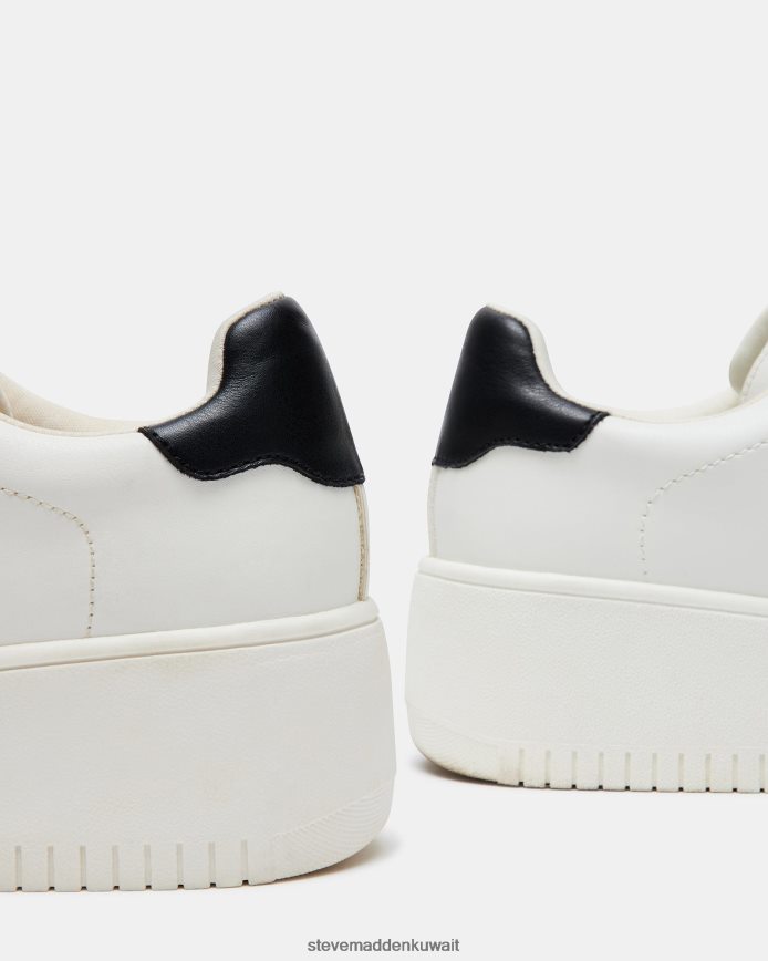 Steve Madden نحيف Rockaway أبيض أسود أحذية 6JPNNF232