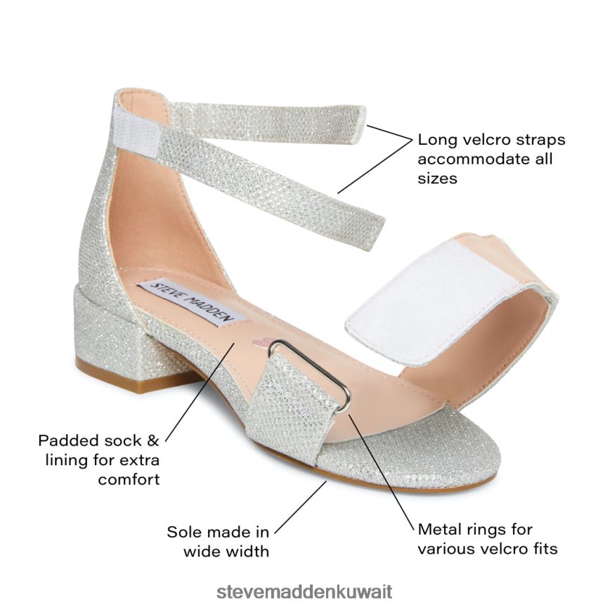Steve Madden أطفال com.airenne فضة أحذية 6JPNNF1134