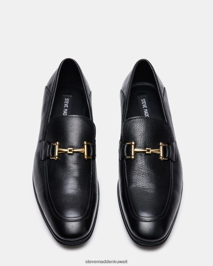 Steve Madden رجال com.archee جلد أسود أحذية 6JPNNF987