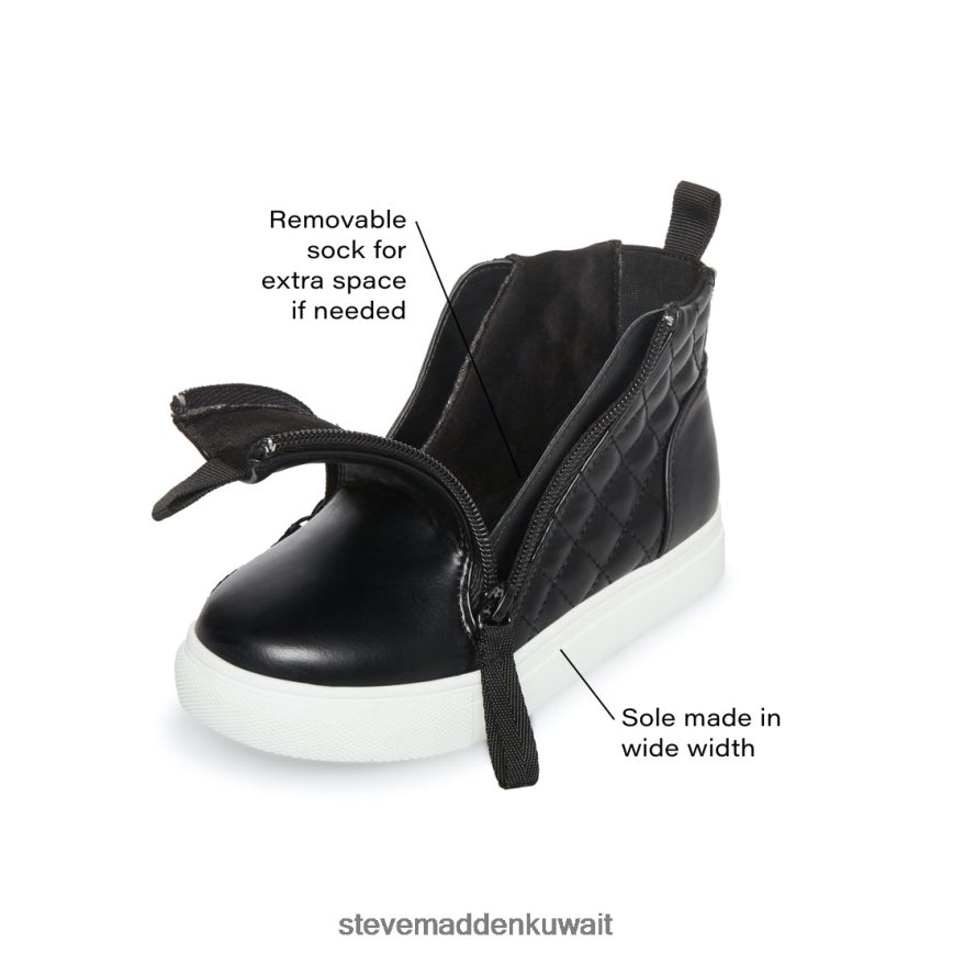 Steve Madden أطفال com.areggie أسود أحذية 6JPNNF1172